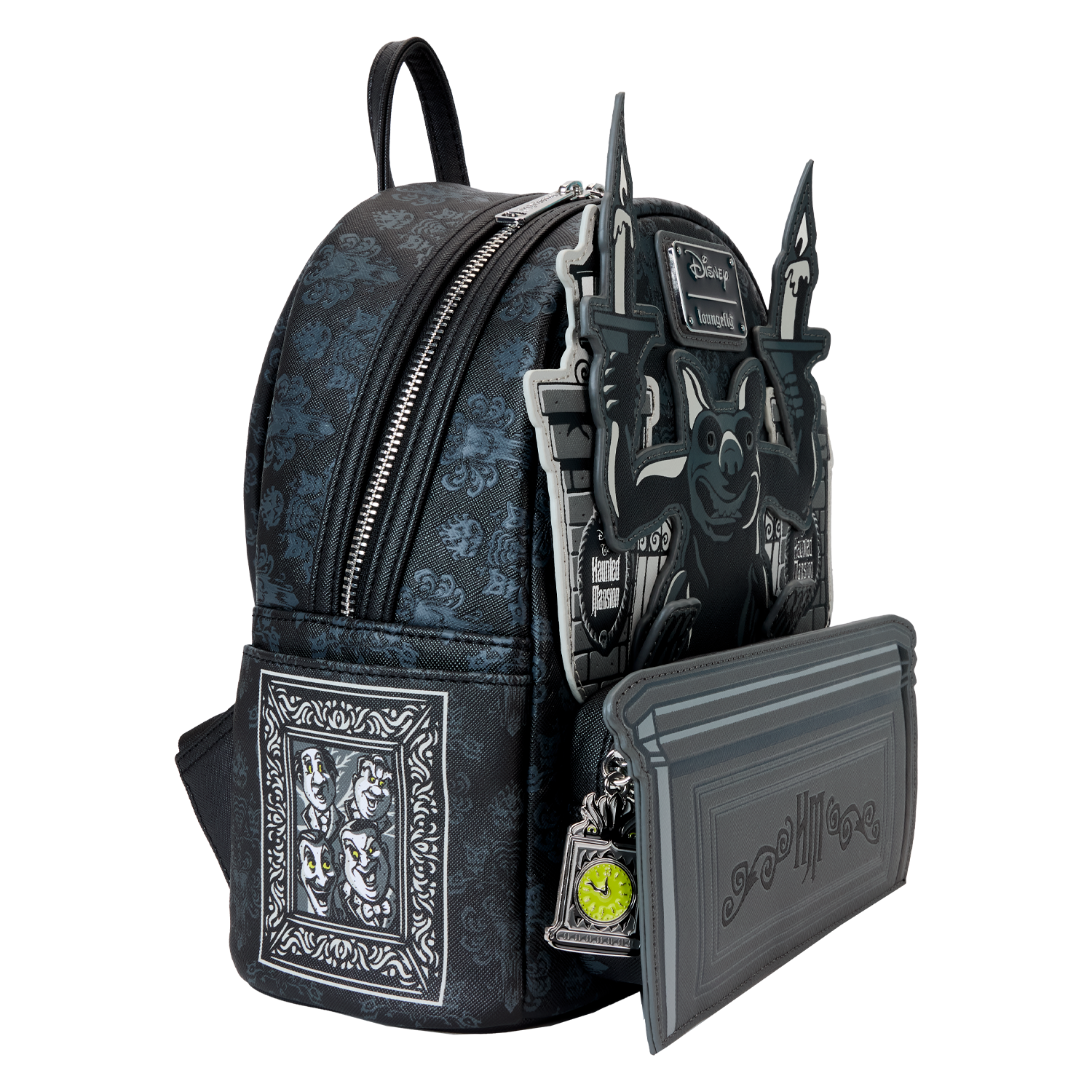 The Haunted Mansion Gargoyle Wallpaper Light Up Glow Mini Backpack - Image 8