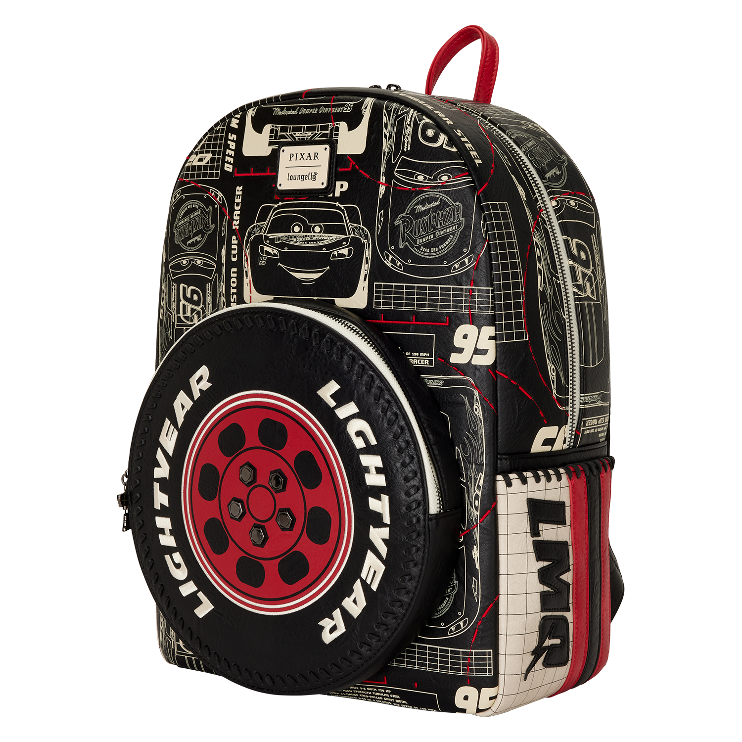 Cars Lightning McQueen Full-Size Backpack - Image 5