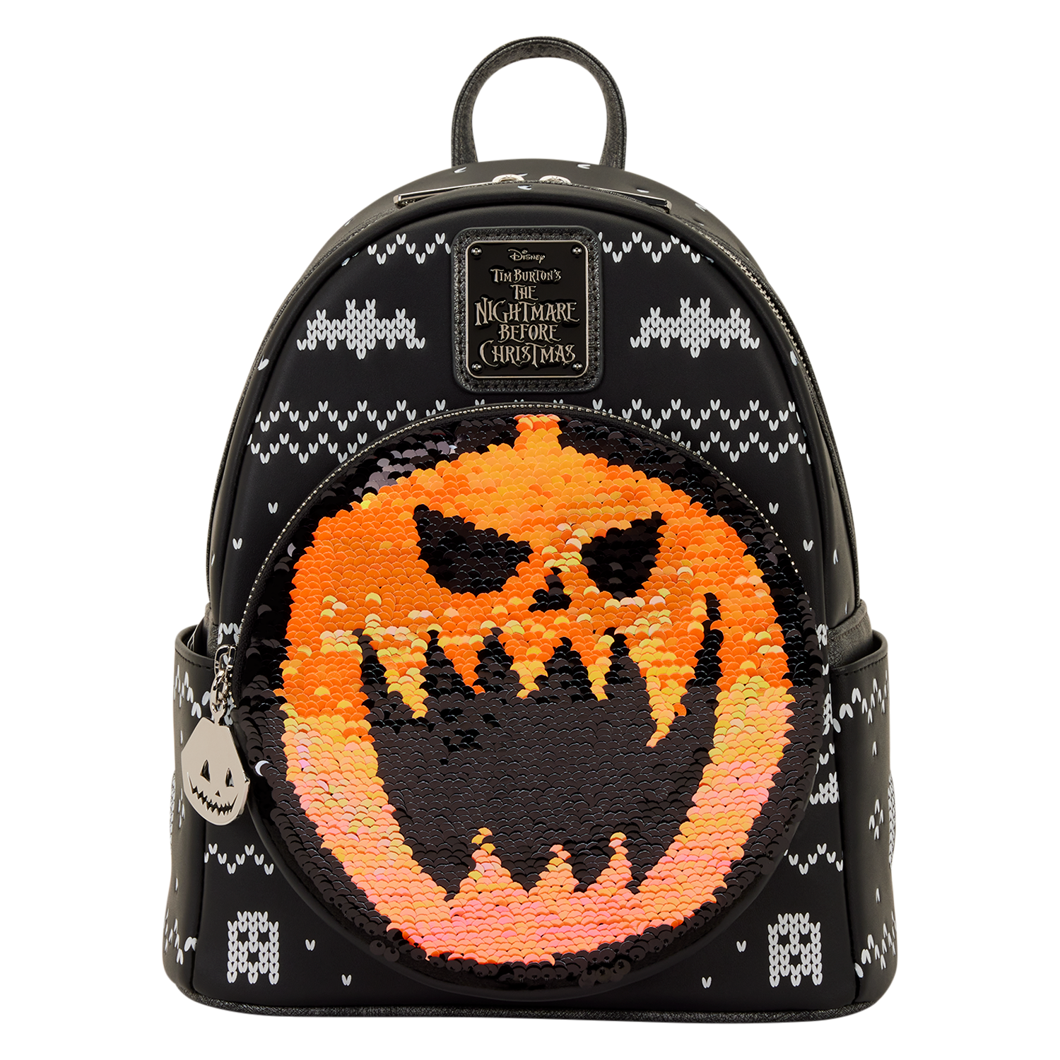 The Nightmare Before Christmas Jack Skellington Reversible Sequins Mini Backpack - Image 7