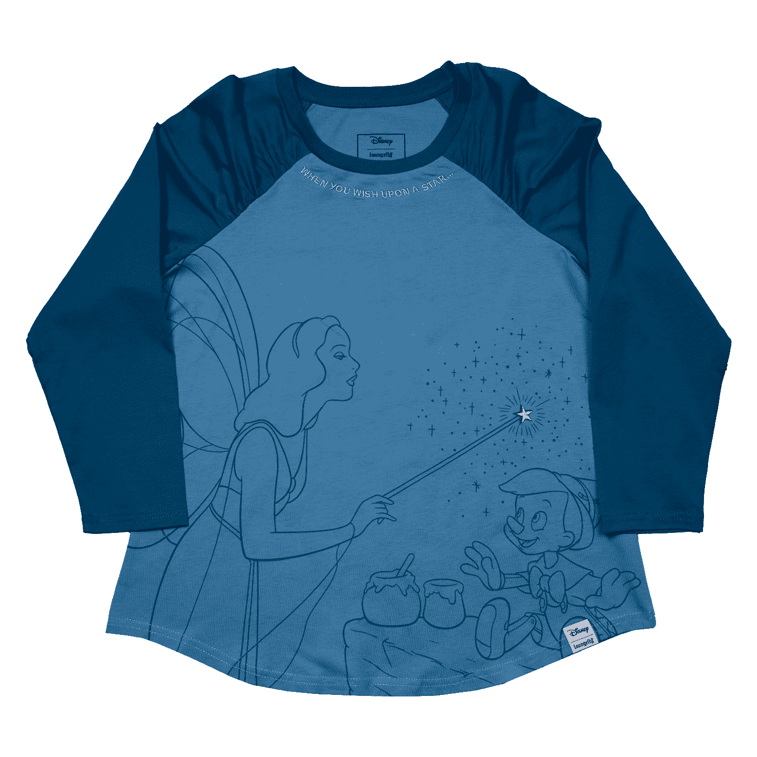 Pinocchio Blue Fairy Unisex Raglan Tee
