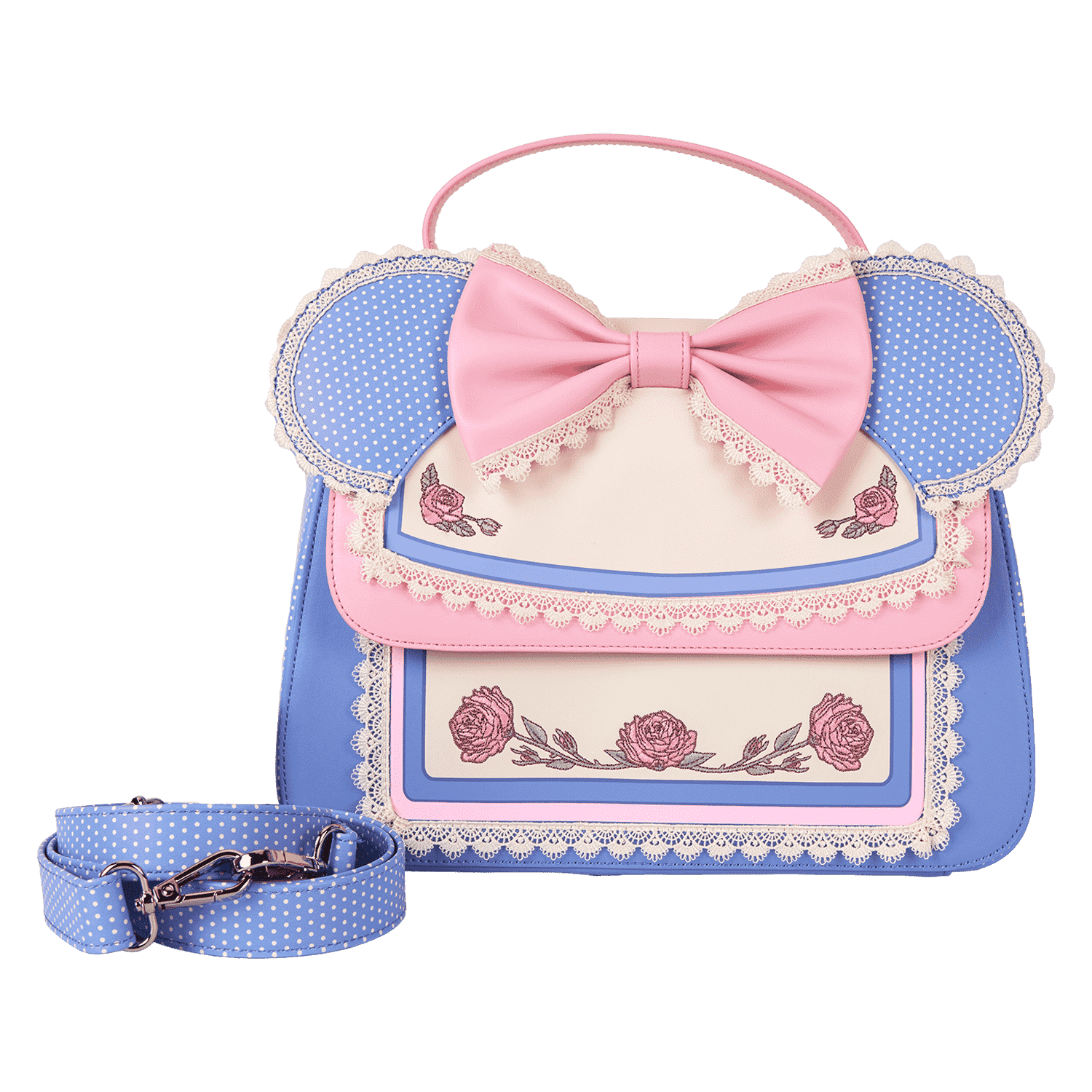 Minnie Mouse Floral and Lace Crossbody Bag