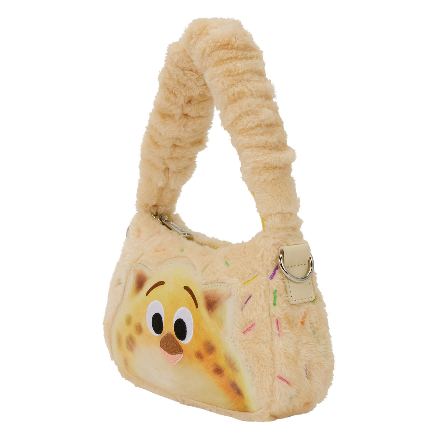Zootopia 2 Officer Clawhauser Cotton Candy Plush Cosplay Crossbody Bag - Image 4