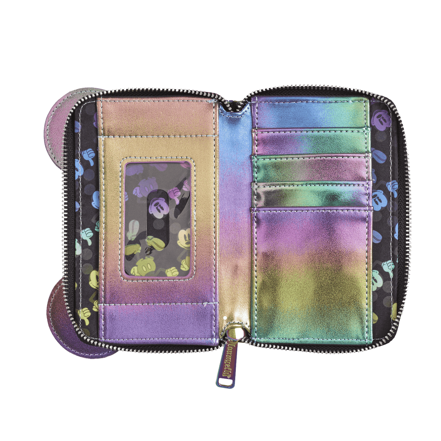 Mickey Mouse Exclusive Oil Slick Iridescent Cosplay Zip Around Wallet - Image 4