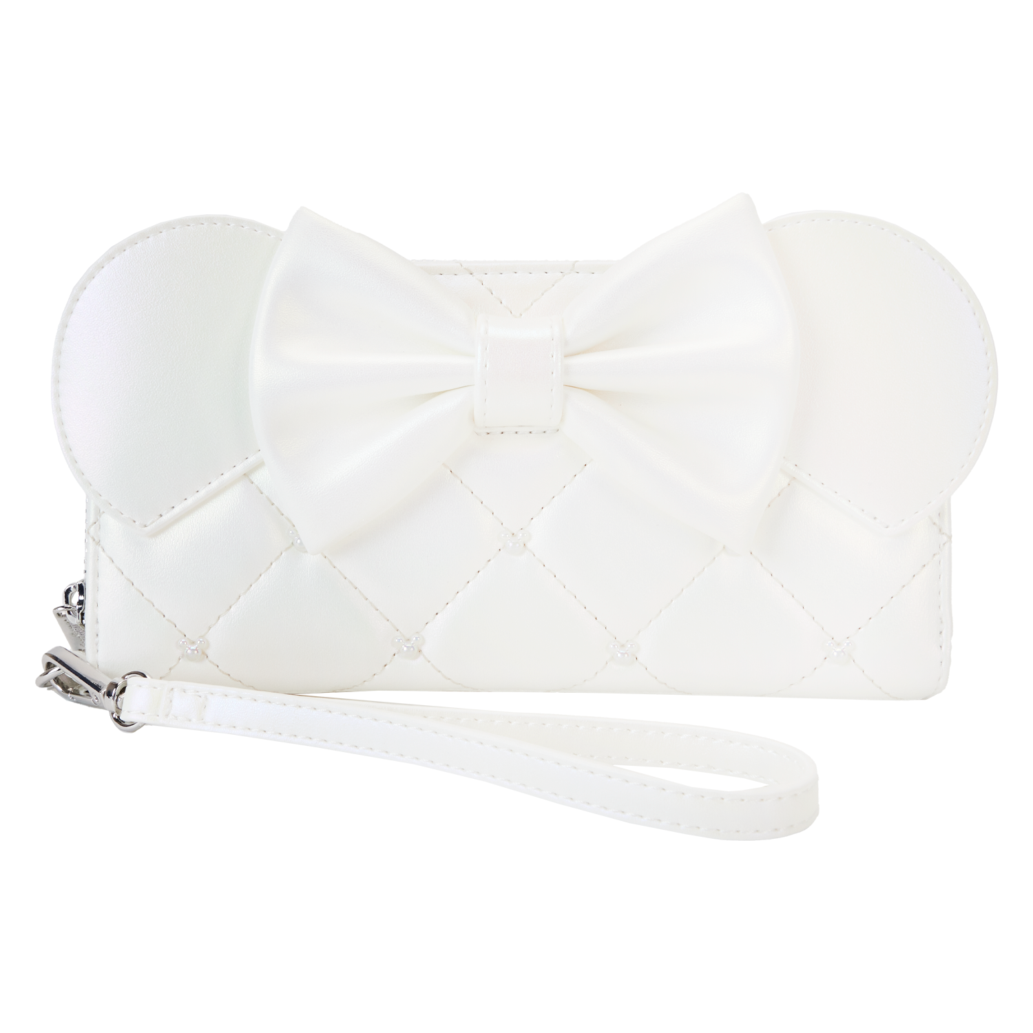 Minnie Mouse Iridescent Wedding Zip Around Wristlet Wallet