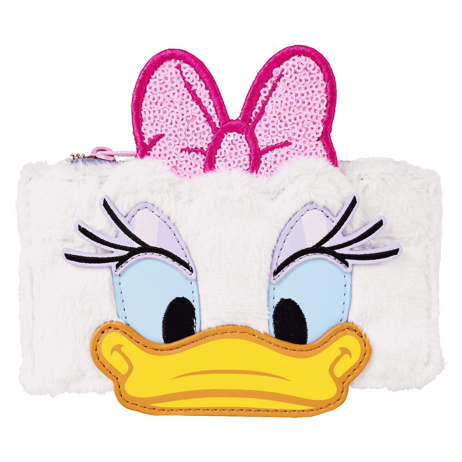 Daisy Duck 85th Anniversary Sequin Plush Cosplay Large Card Holder