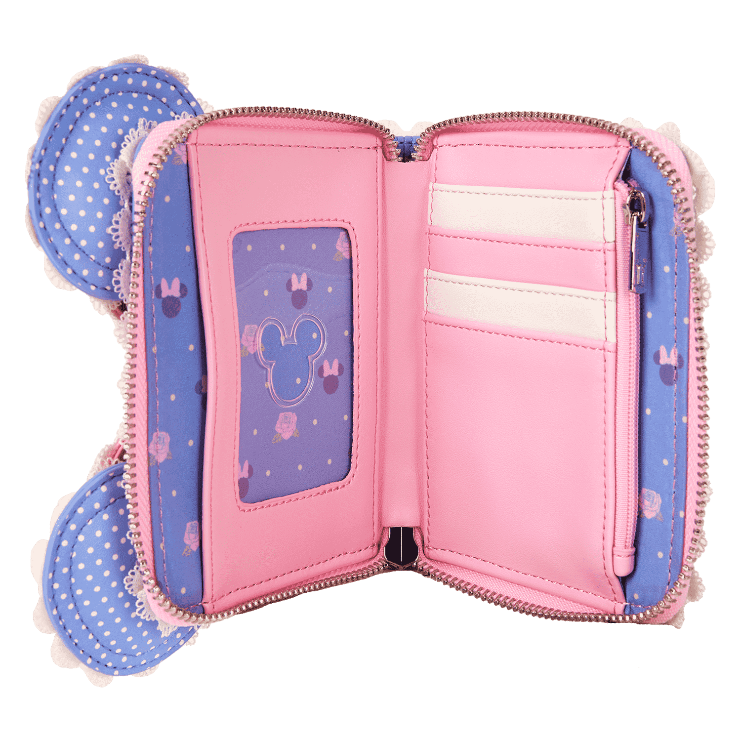 Minnie Mouse Floral and Lace Zip Around Wallet - Image 6