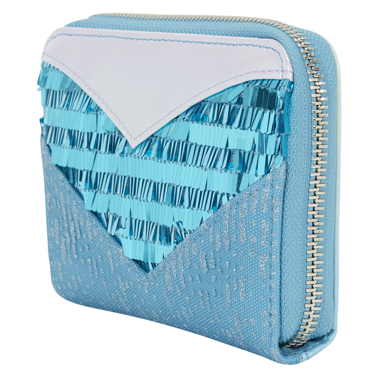 Frozen Elsa Glitter Sequin Cosplay Zip Around Wallet - Image 3