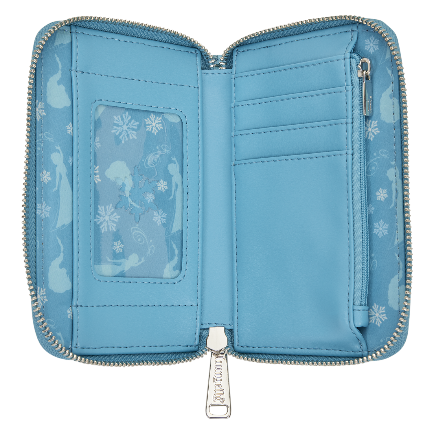 Frozen Elsa Glitter Sequin Cosplay Zip Around Wallet - Image 5