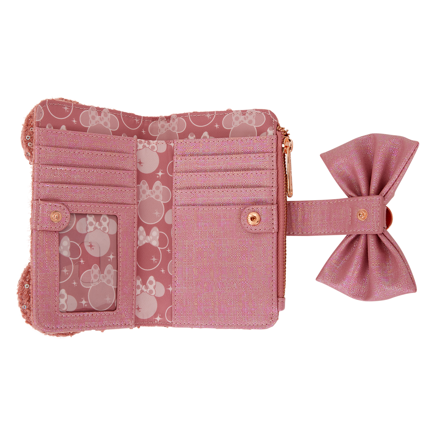 Minnie Mouse Exclusive Glitter Tweed Flap Wallet - Image 4