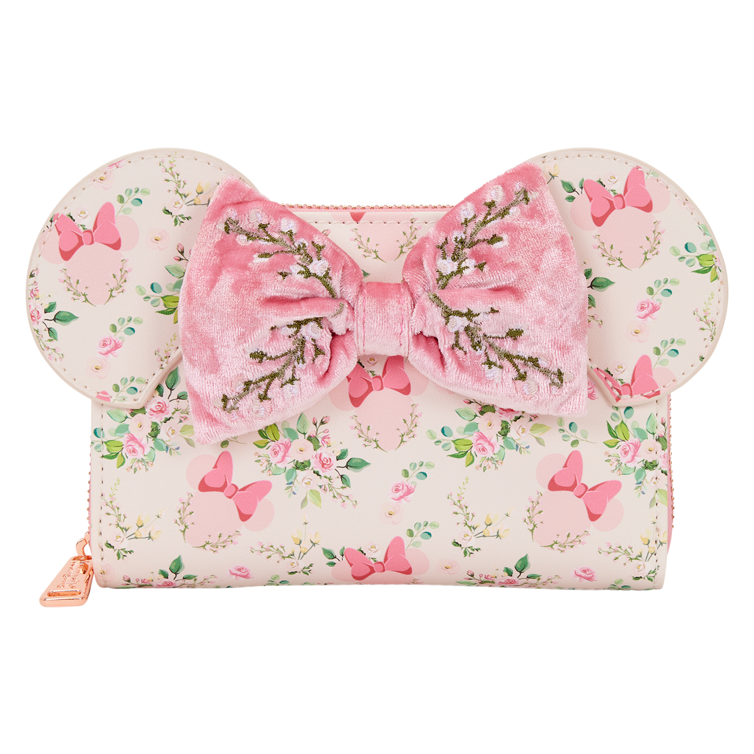 Minnie Mouse Floral All-Over Print Zip Around Wallet